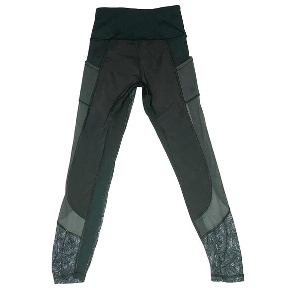 Lululemon Size 4 High Times Pant Luxtreme Mesh Jazzy White Gator Green W5J60S - Picture 3 of 6